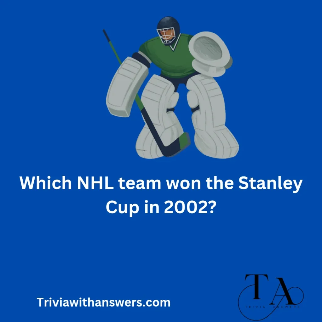 "NHL Trivia Questions and Answers"
