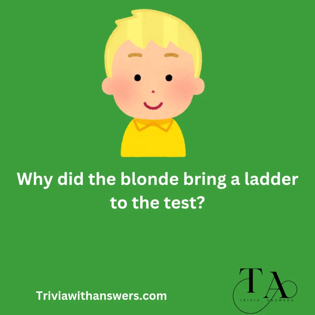 "Blonde Trivia Questions and Answers"