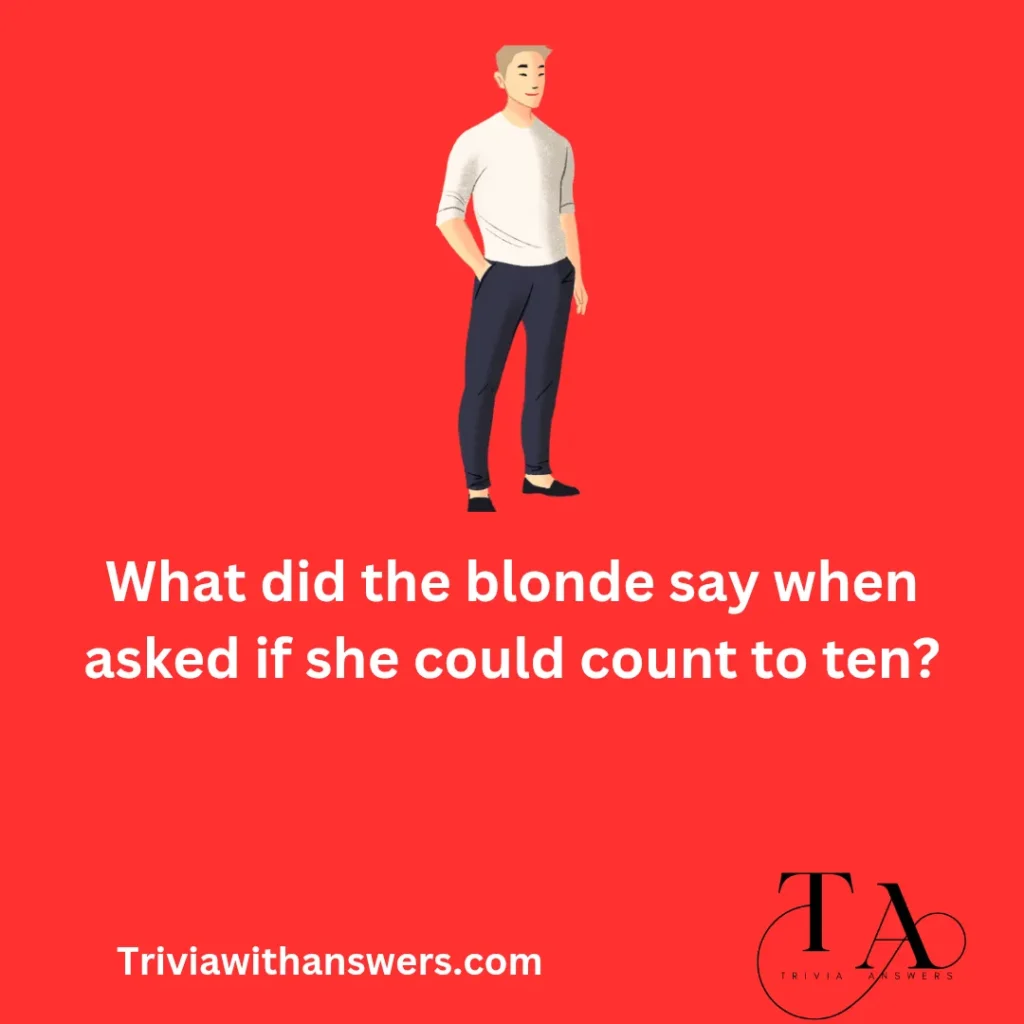 "Blonde Trivia Questions and Answers"