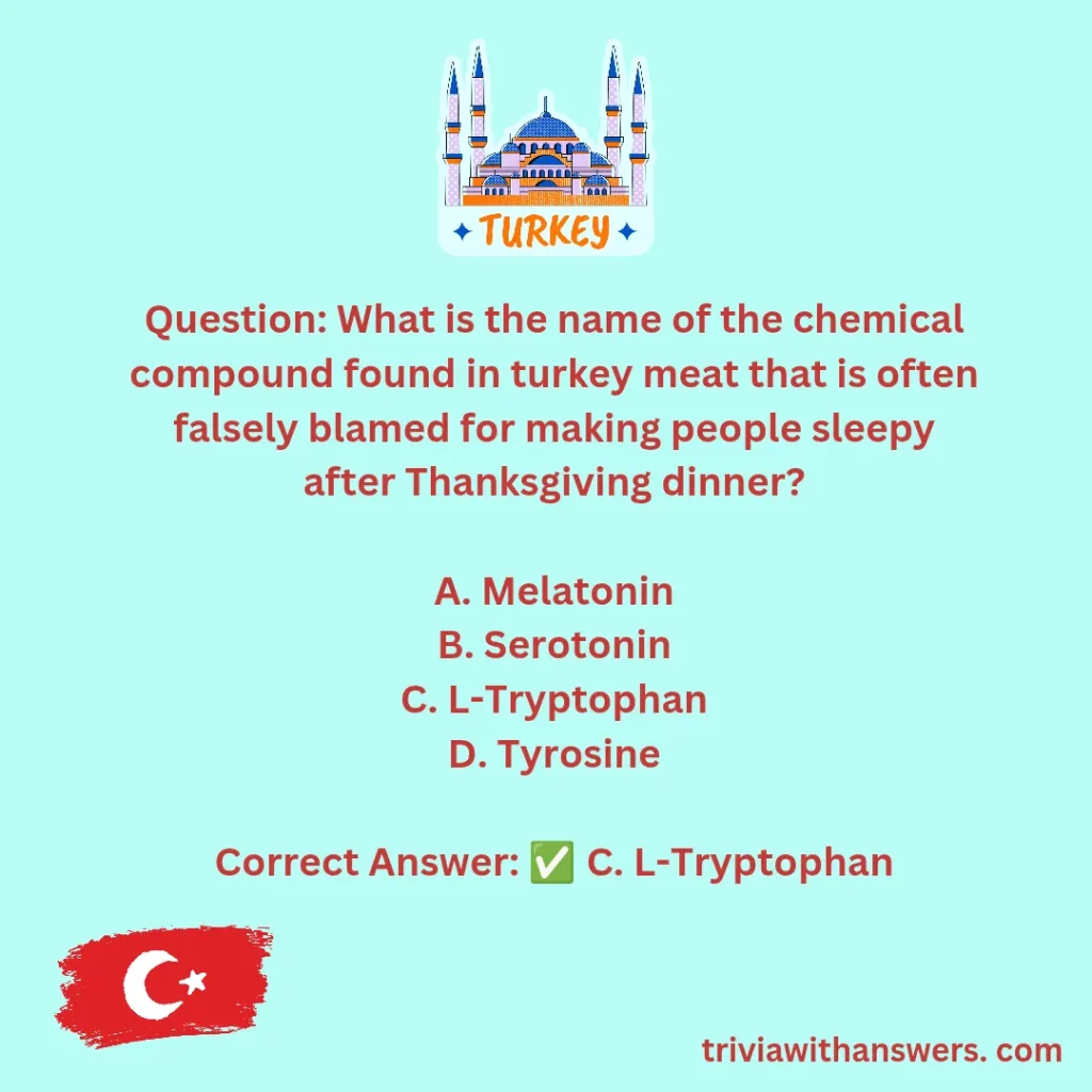 "Turkey Trivia Questions and Answers"