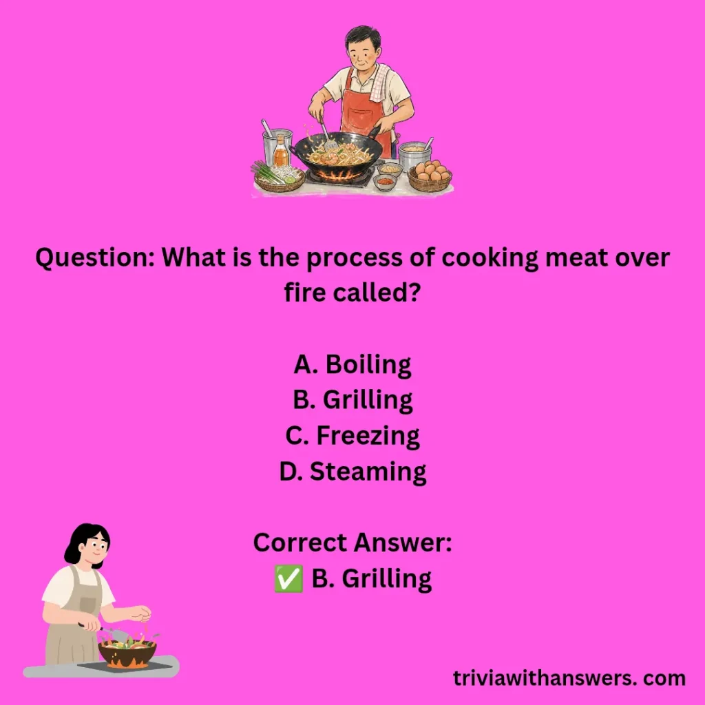 "Cooking Trivia Questions and Answers"