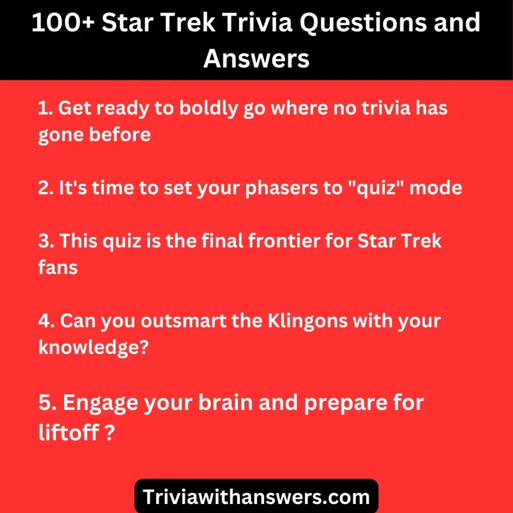 "Star Trek Trivia Quiz"