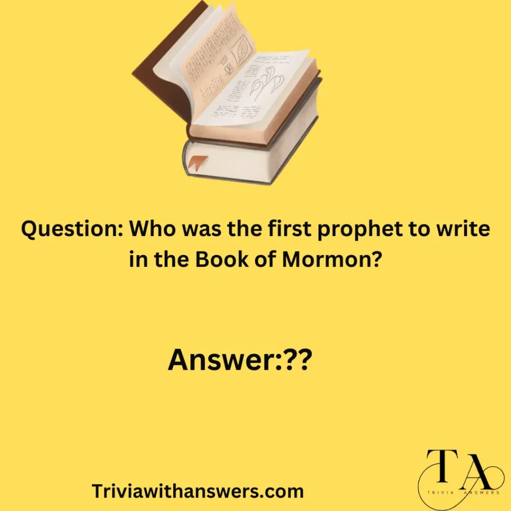 "Book of Mormon Trivia Questions""