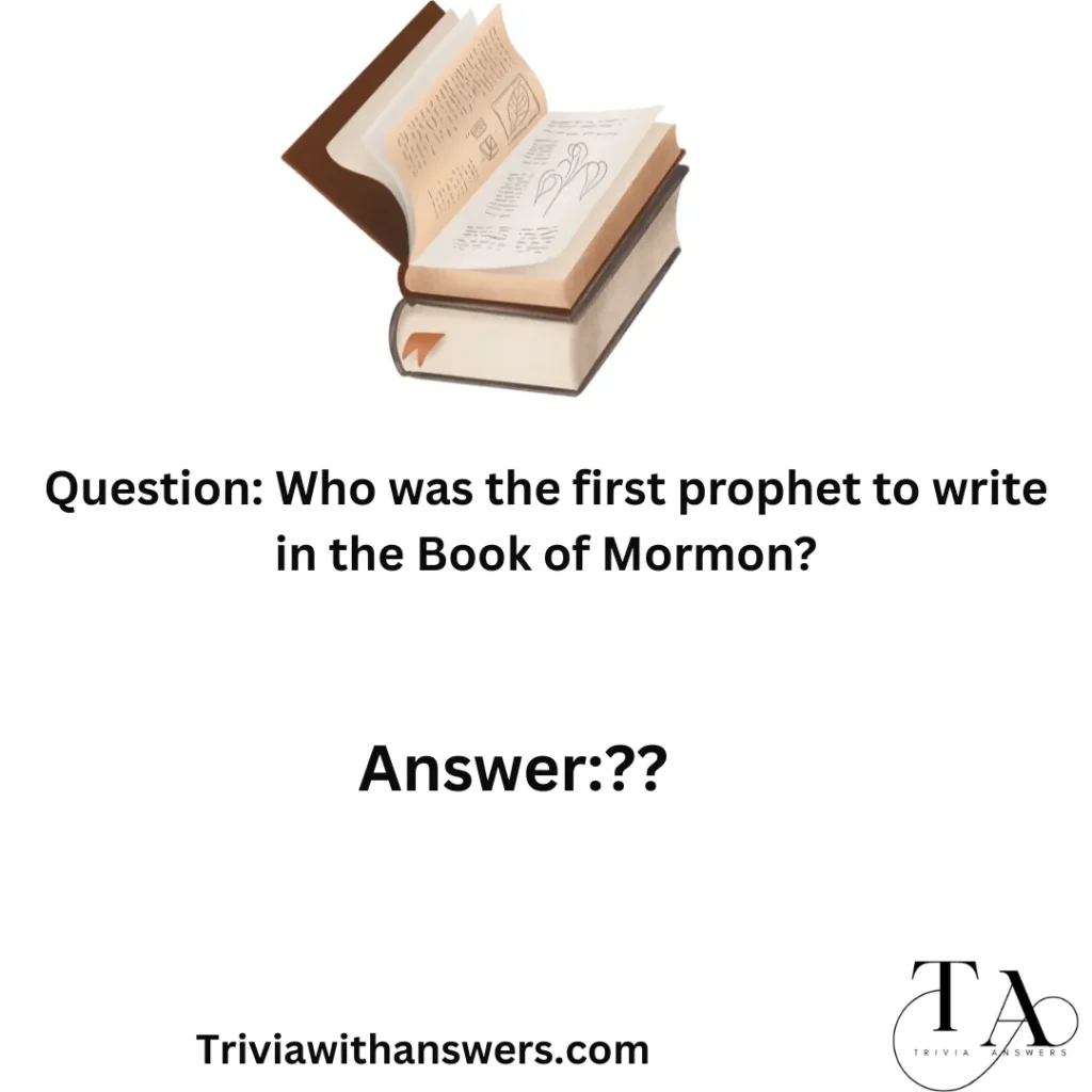 "Book of Mormon Trivia Questions""