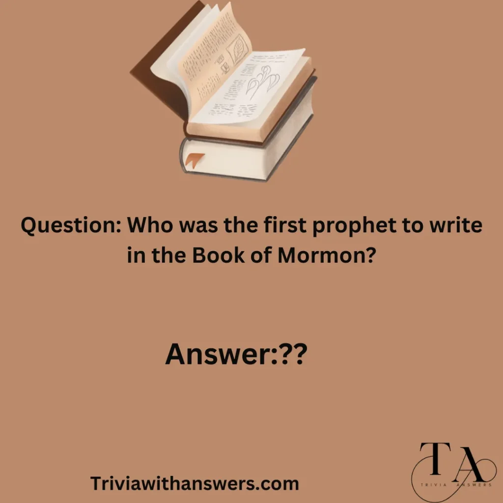 "Book of Mormon Trivia Questions""