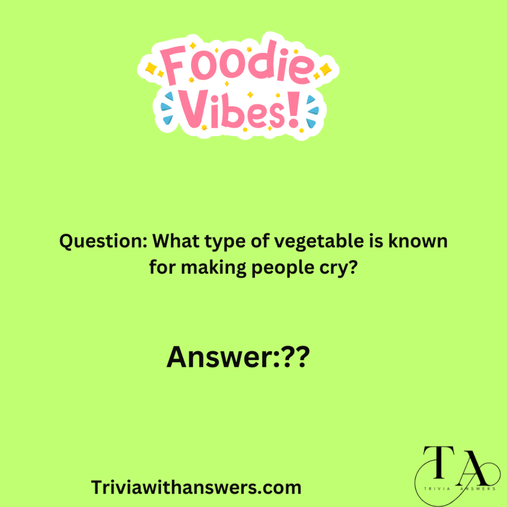"Food Quiz Questions With Answers""