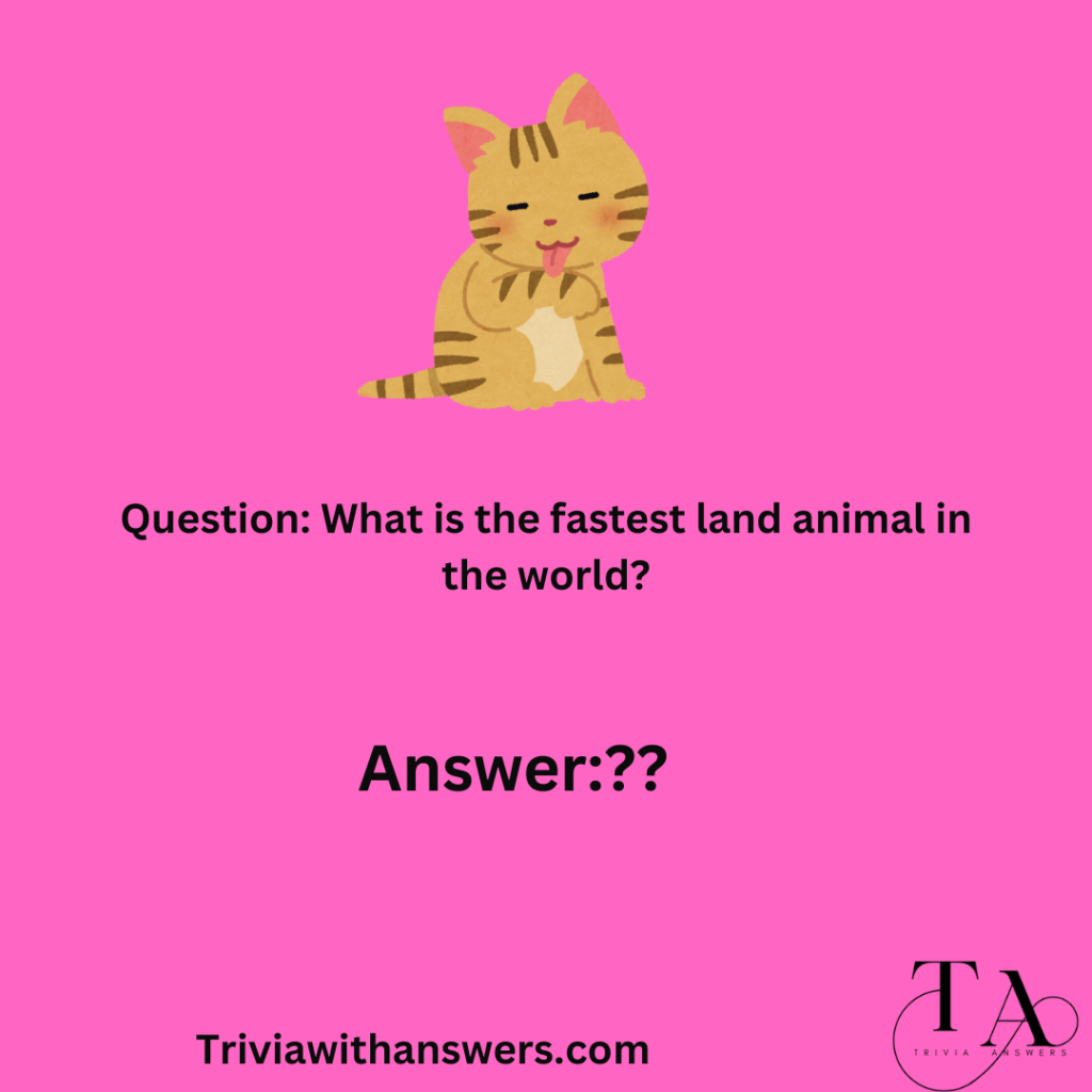 "Animal Trivia Questions And Answers "