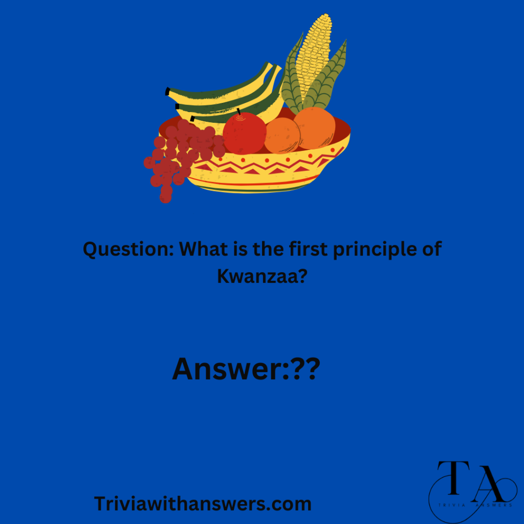 "Kwanzaa Trivia Questions and Answers"