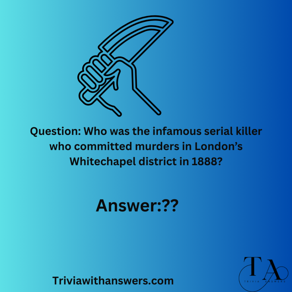 "Murder Trivia Questions and Answers"
