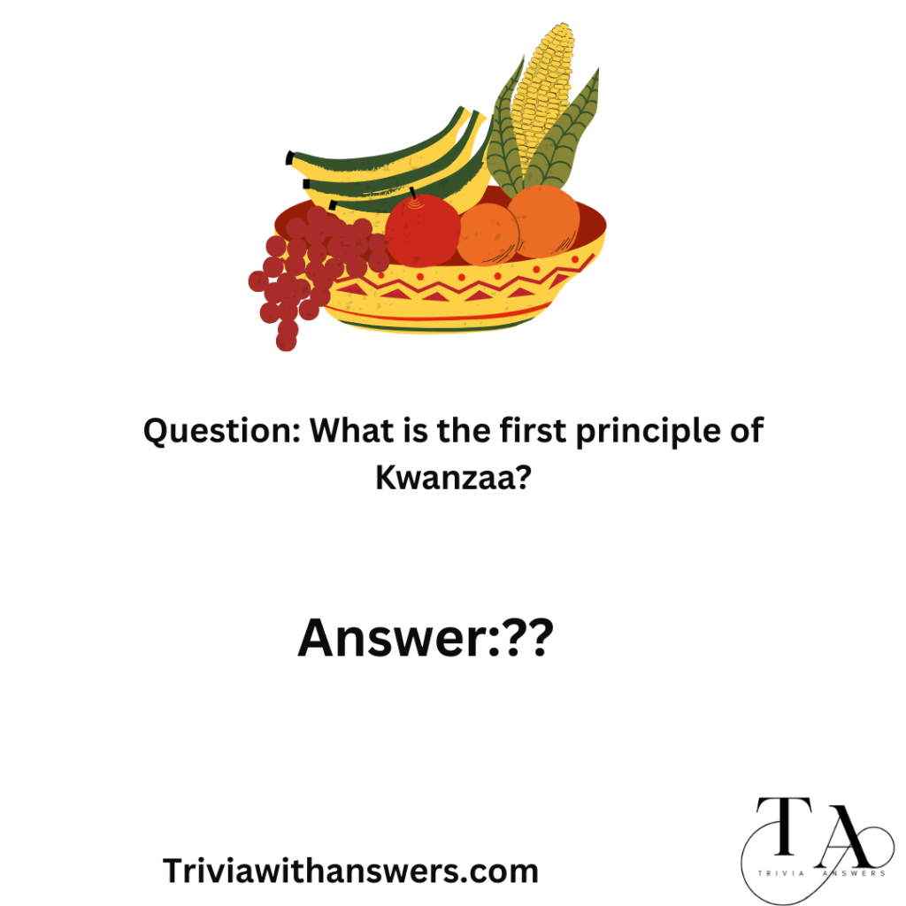 "Kwanzaa Trivia Questions and Answers"