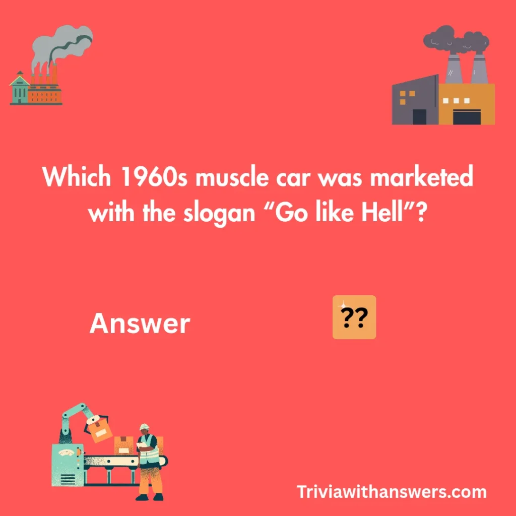 "Muscle Car Trivia Questions and Answers"