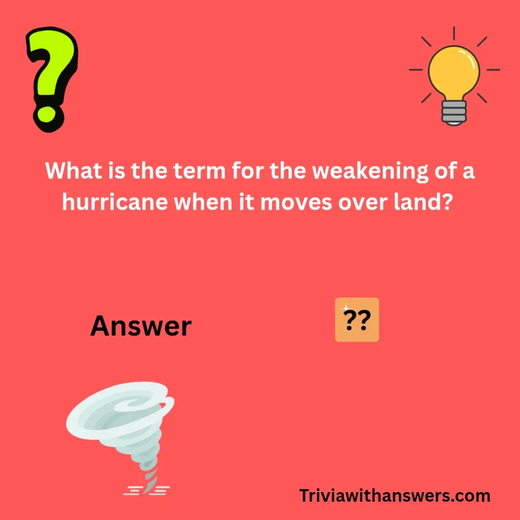 "Hurricane Trivia Questions"