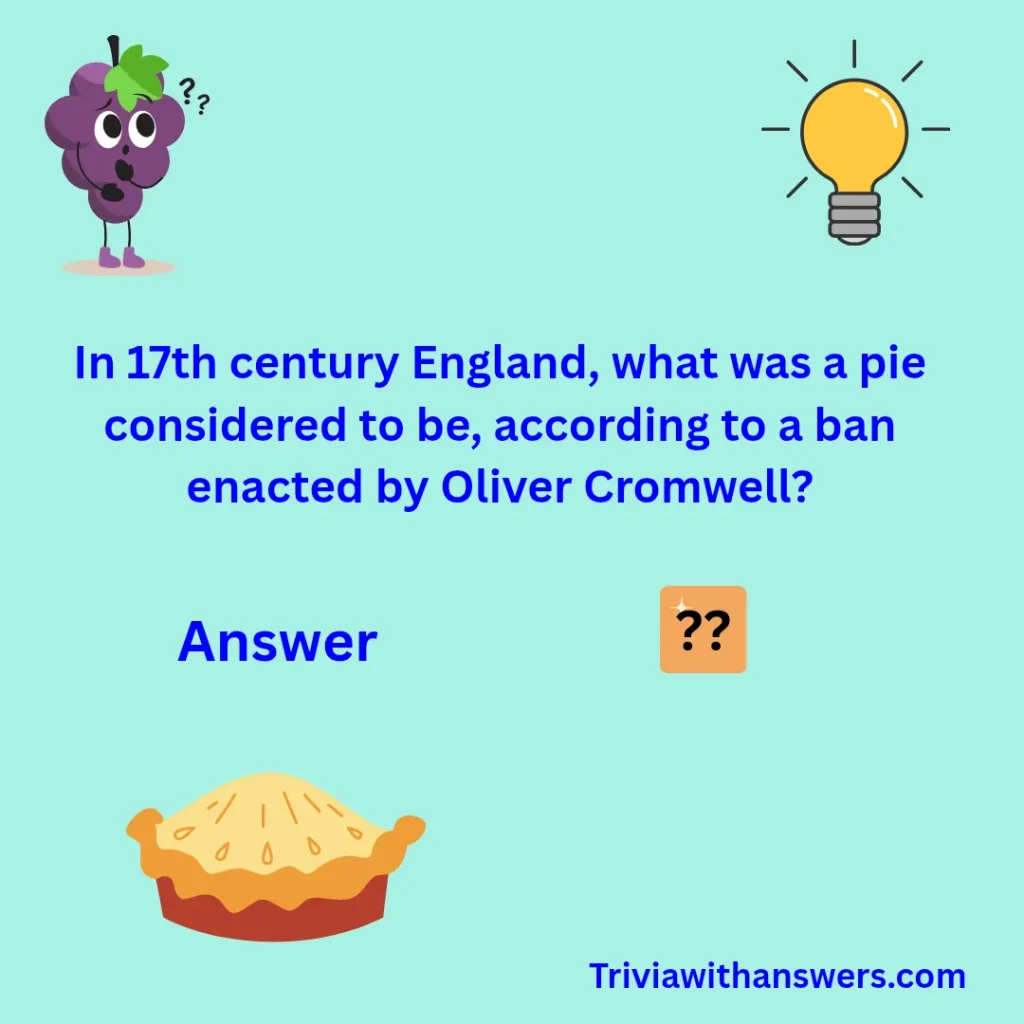 "Pie Trivia Questions and Answers"