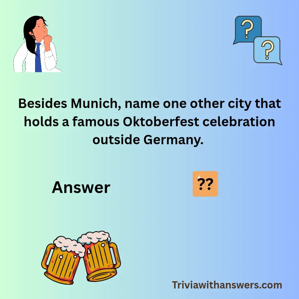 "Oktoberfest Trivia Questions"