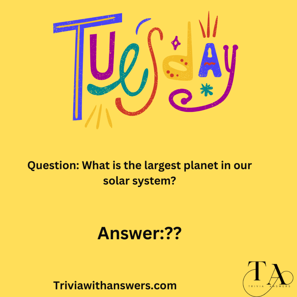 "Tuesday Night Trivia Questions and Answers"