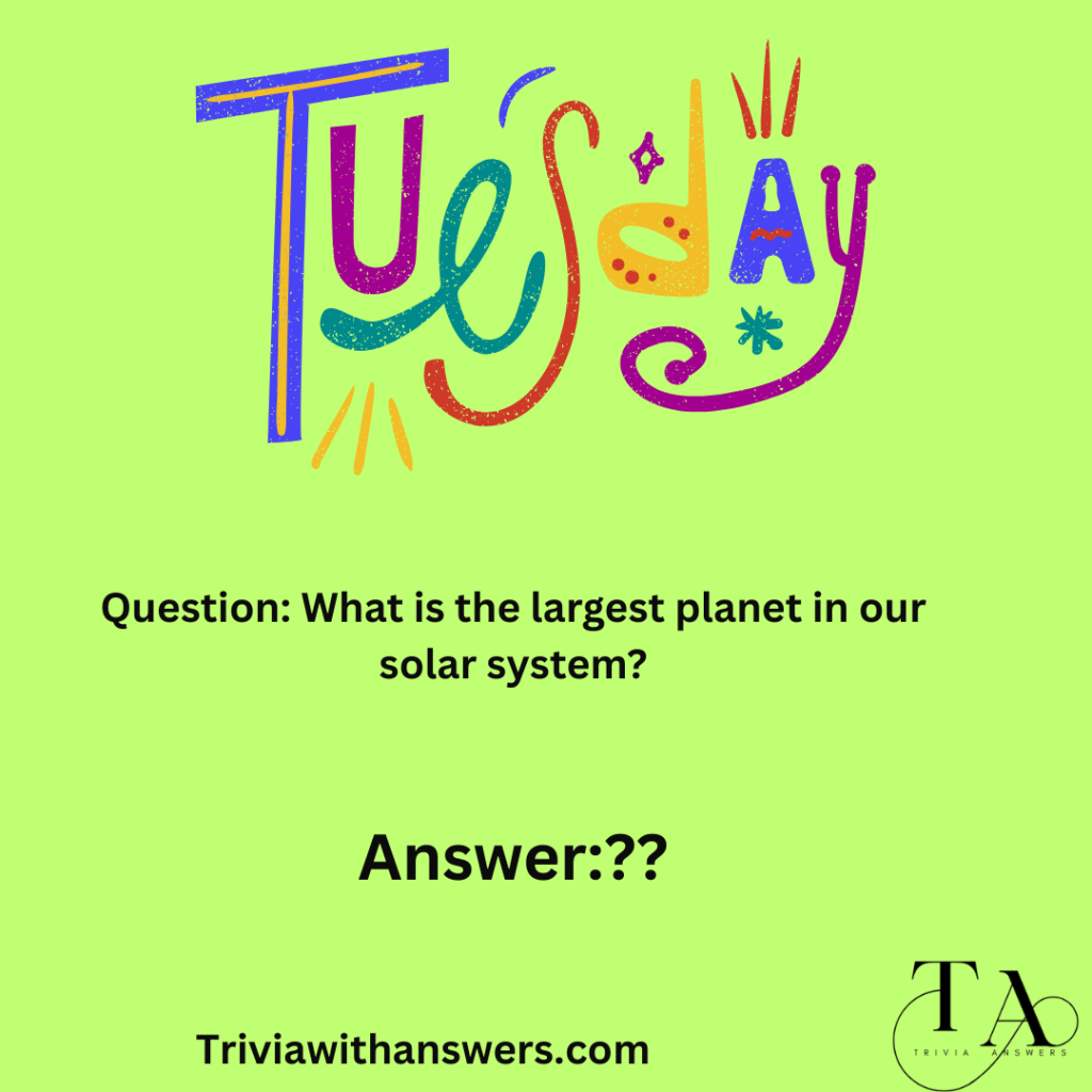 "Tuesday Night Trivia Questions and Answers"