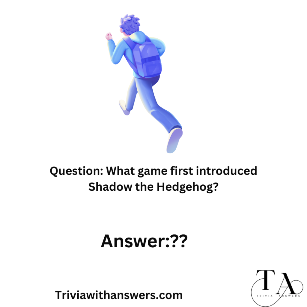 "Sonic Trivia Questions and Answers"
