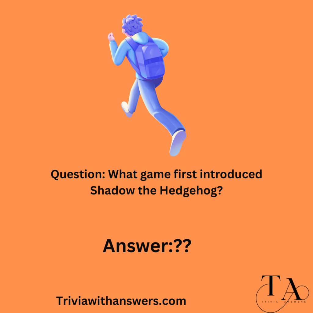 "Sonic Trivia Questions and Answers"