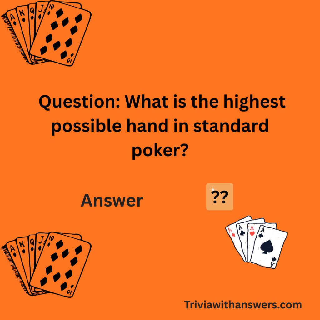 "Poker Trivia Questions and Answers"