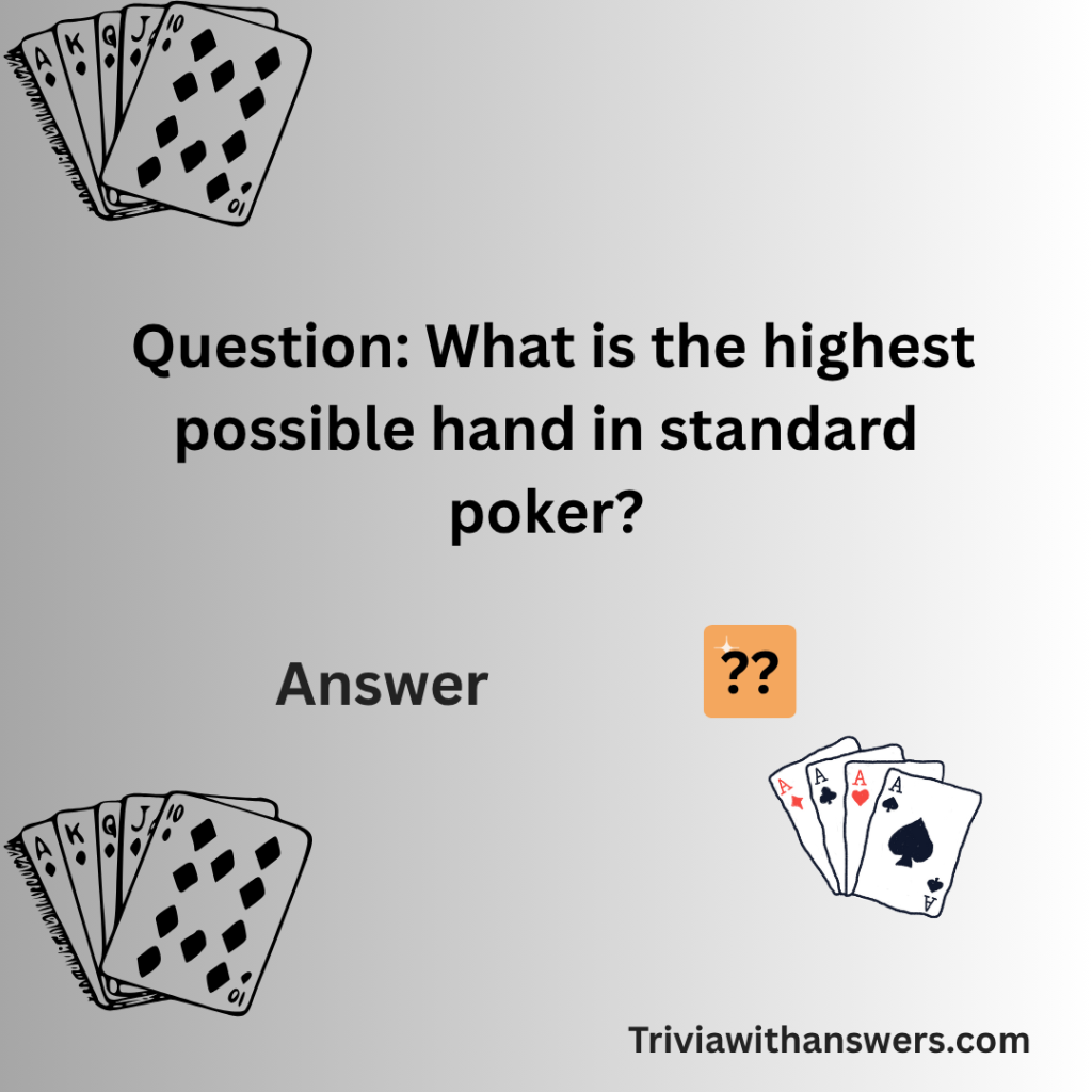 "Poker Trivia Questions and Answers"
