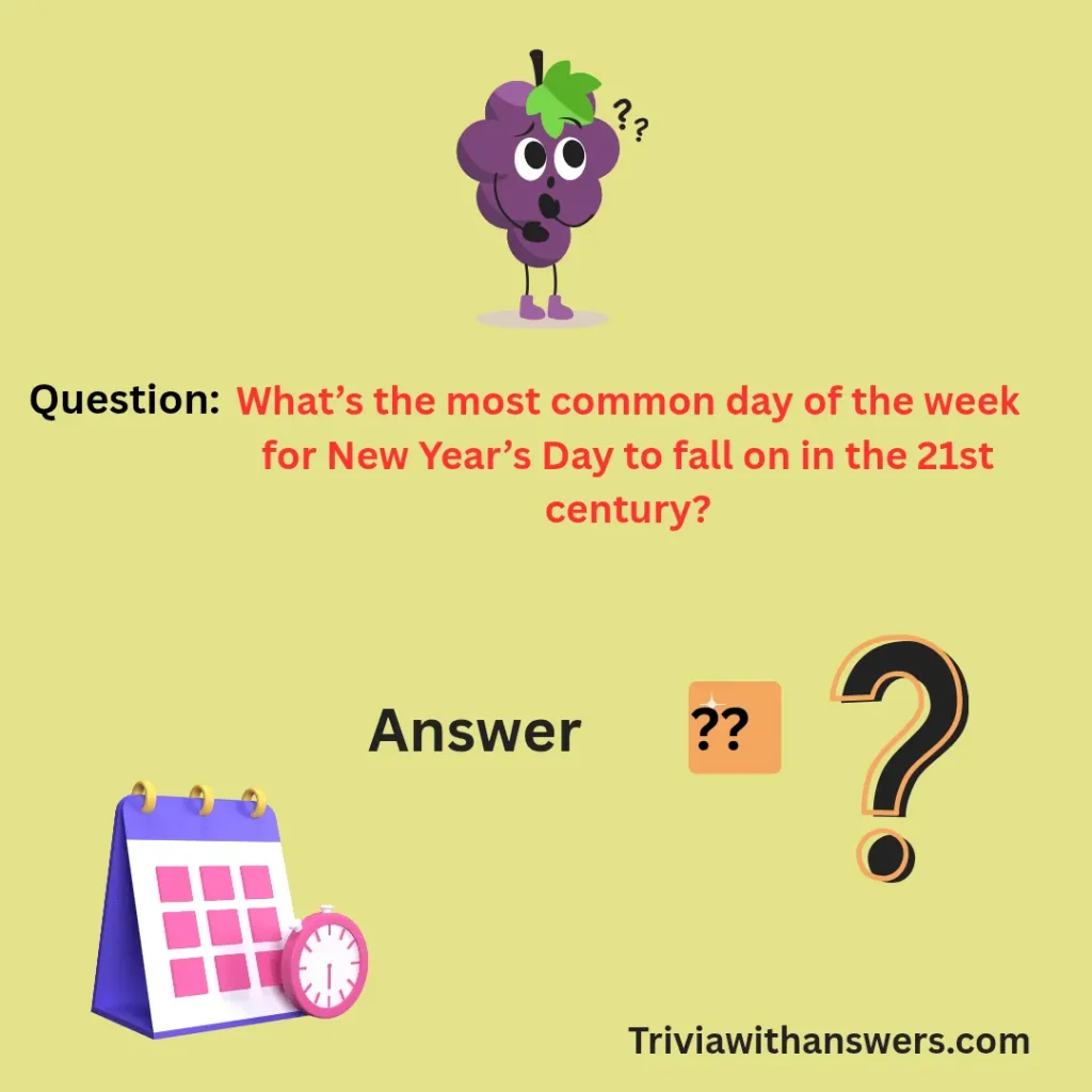 ""Calendar Trivia Questions and Answers""