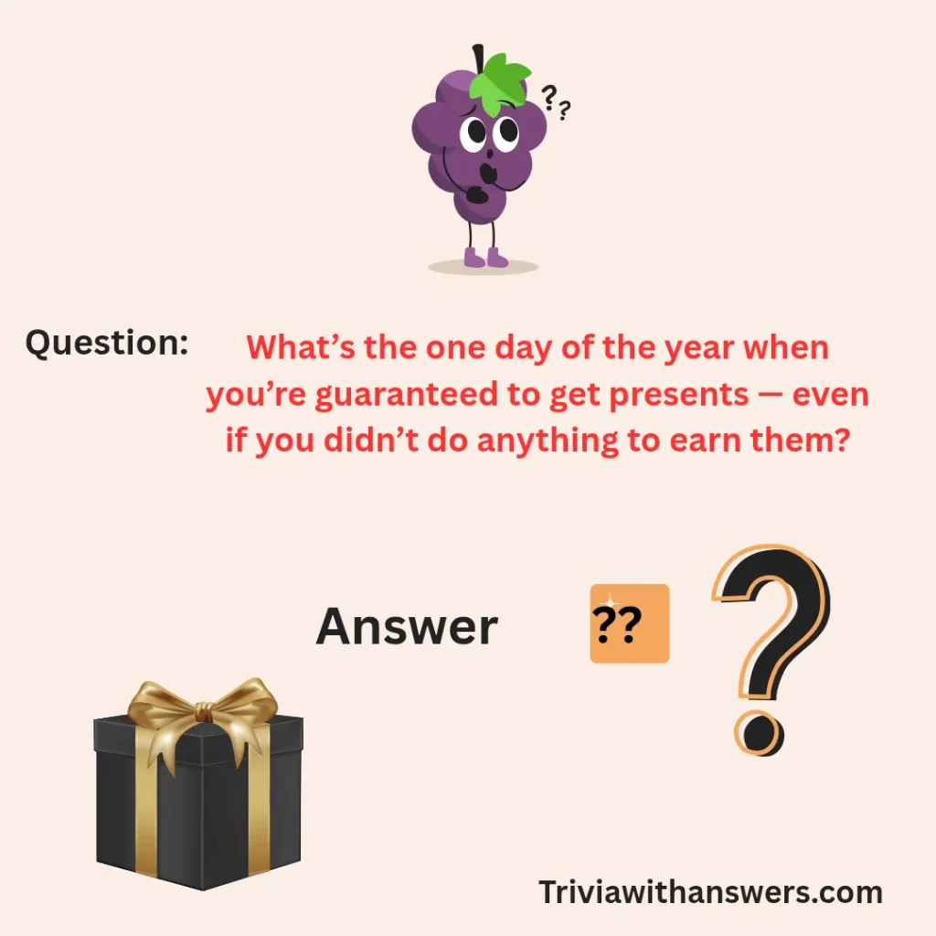 "Gift Trivia Questions and Answers"