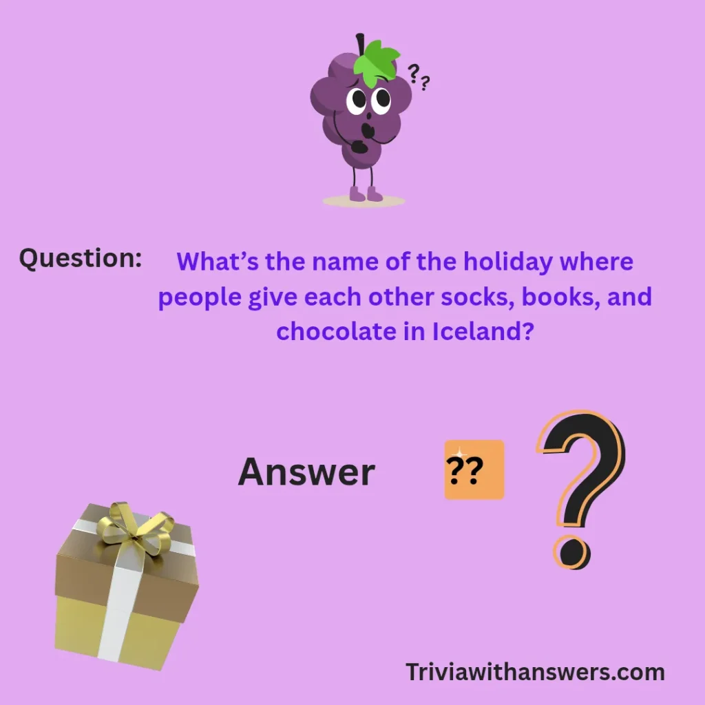"Gift Trivia Questions and Answers"
