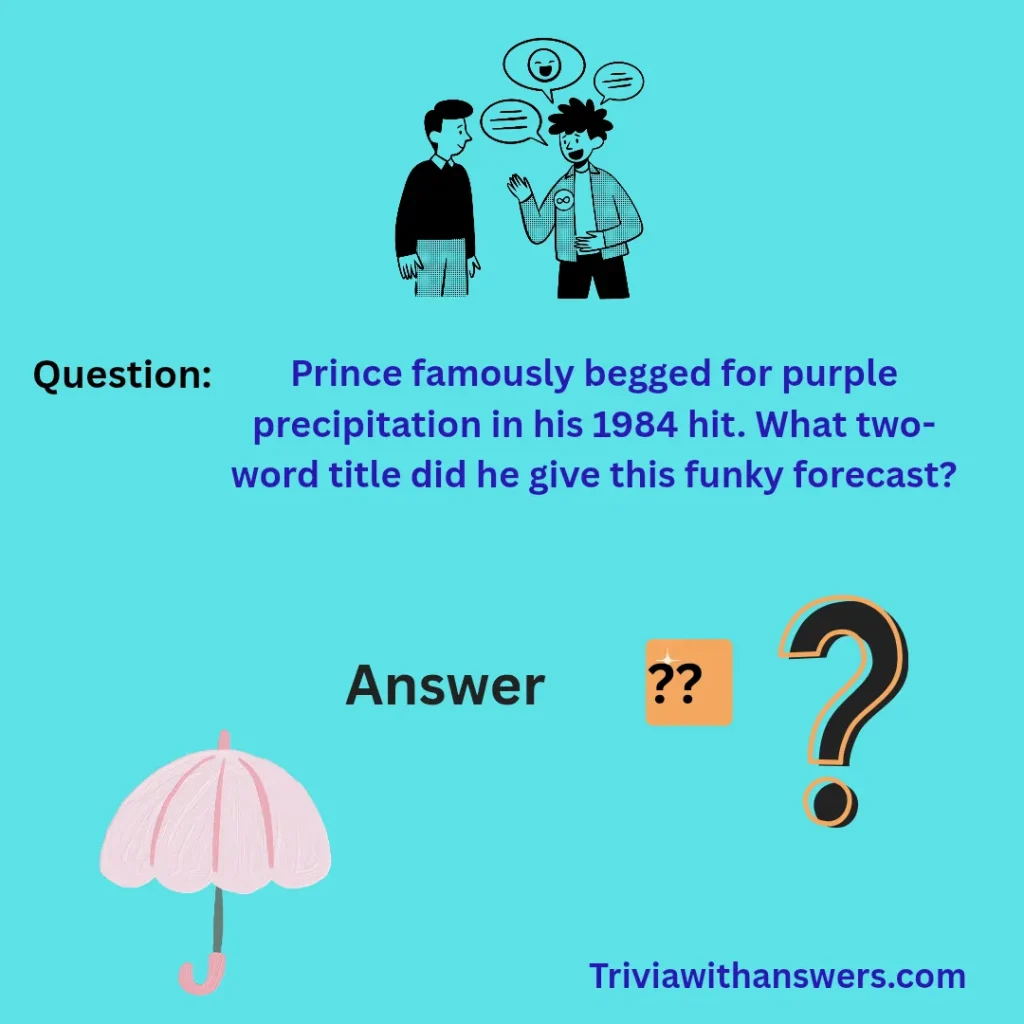 "Rain Trivia Questions and Answers"