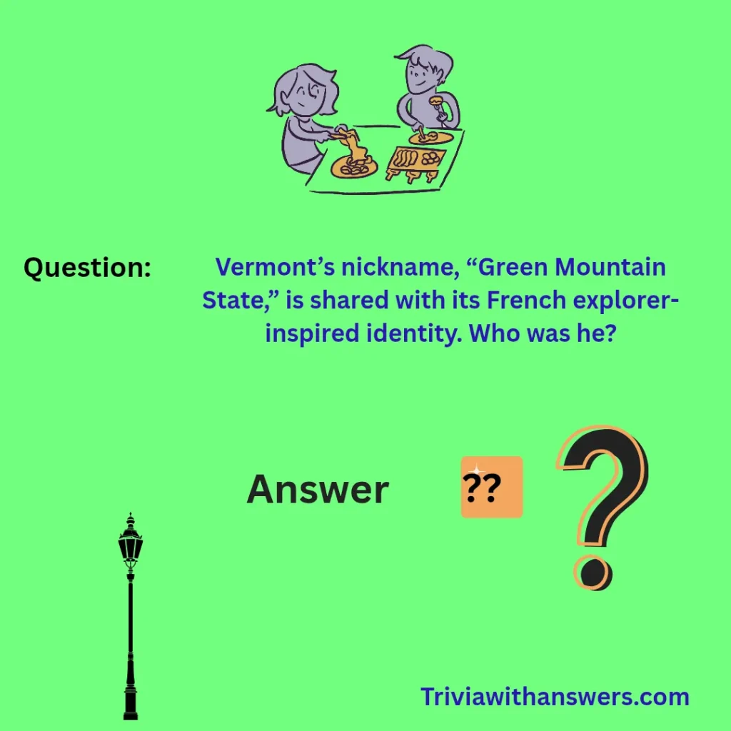 "Vermont Trivia Questions and Answers"