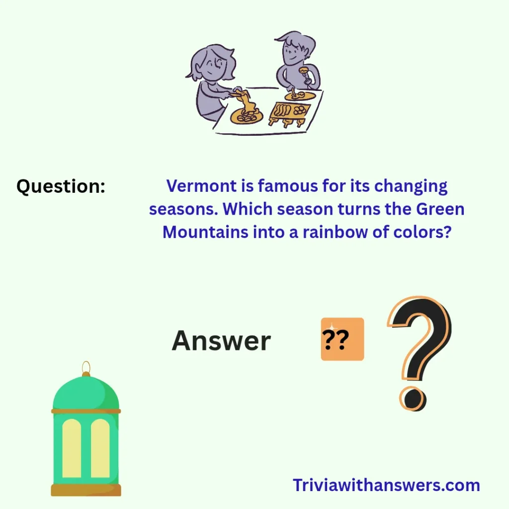 "Vermont Trivia Questions and Answers"
