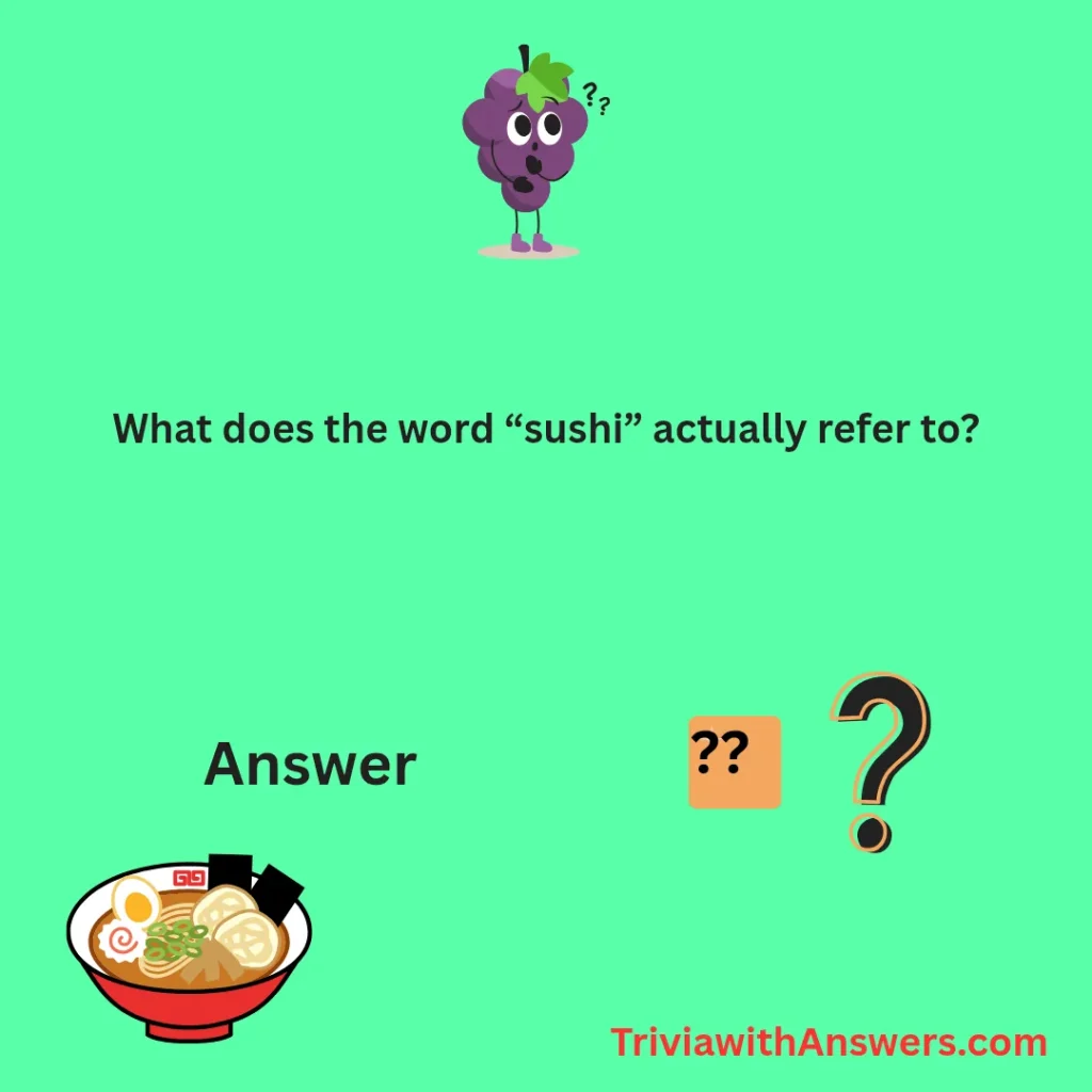 "Sushi Trivia Question And Answers"