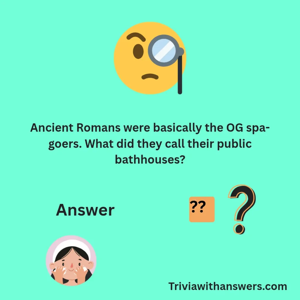 "Best Spa Trivia Questions and Answers"