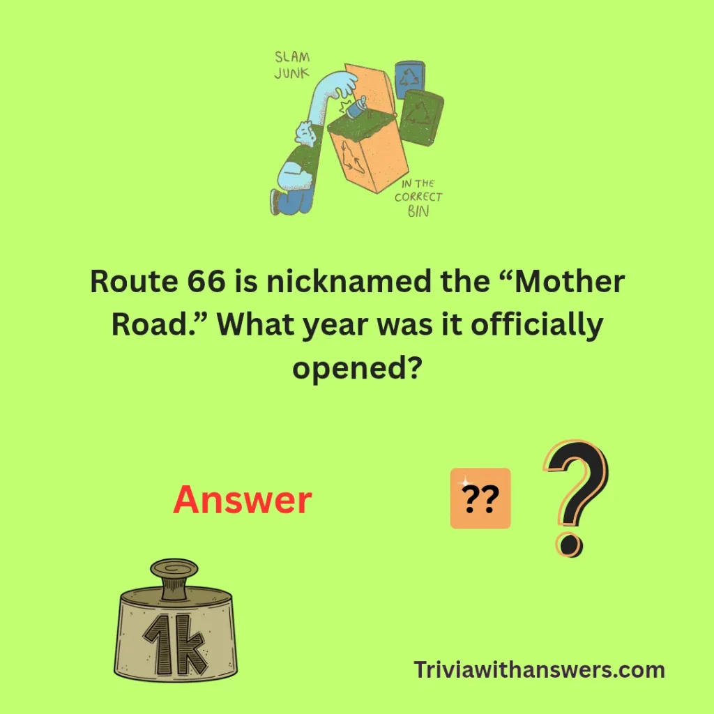 Route 66 Trivia Questions and Answers for Adults