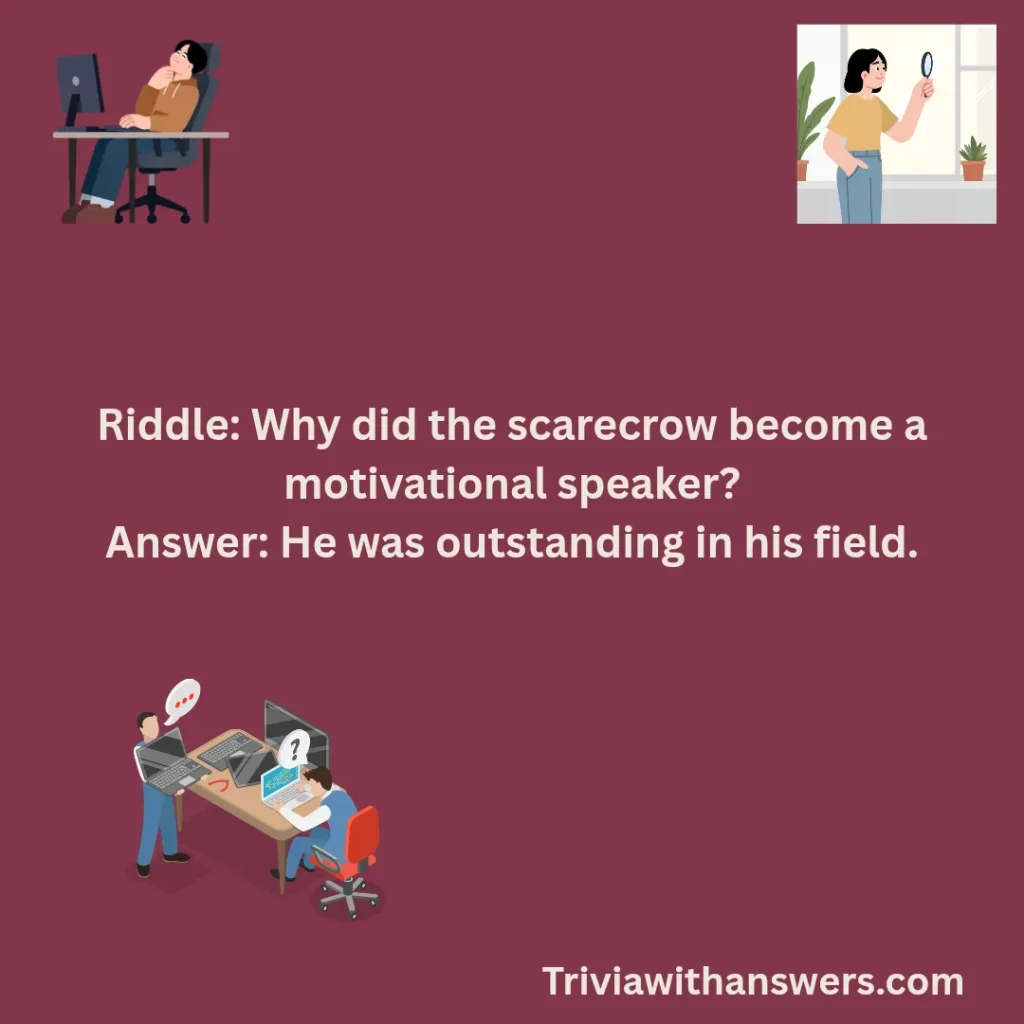 ""Fun Riddles for Work with Answers""