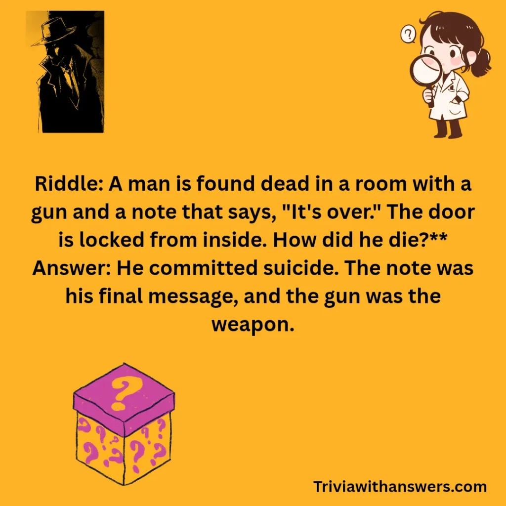 "Hard Murder Mystery Riddles"