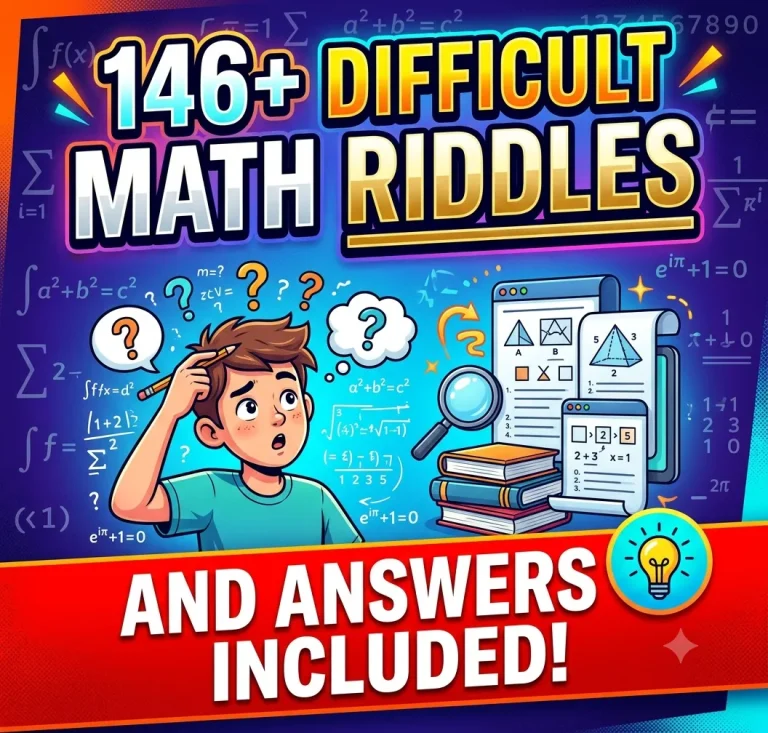 "Difficult Math Riddles and Answers"