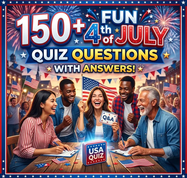 "Fun 4th of July Quiz Questions with Answers"