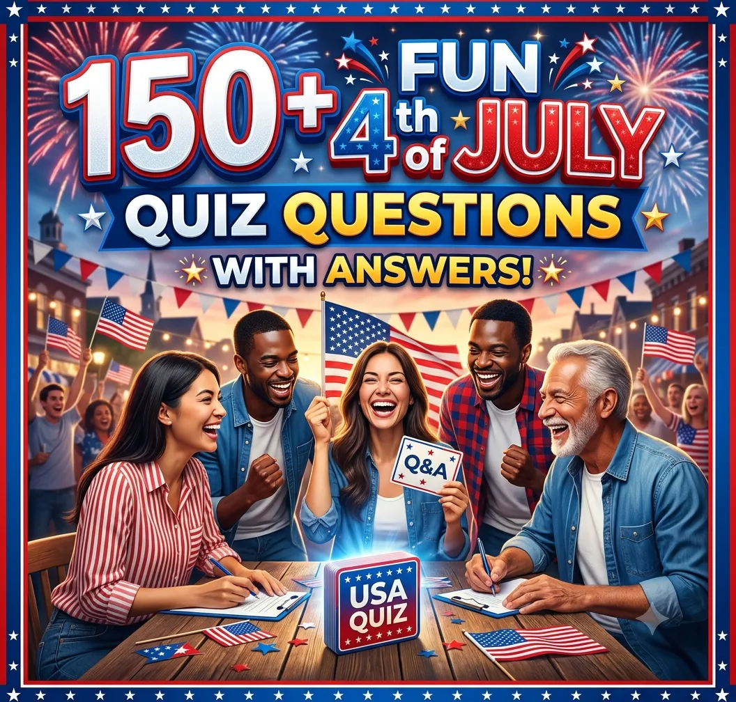 "Fun 4th of July Quiz Questions with Answers"